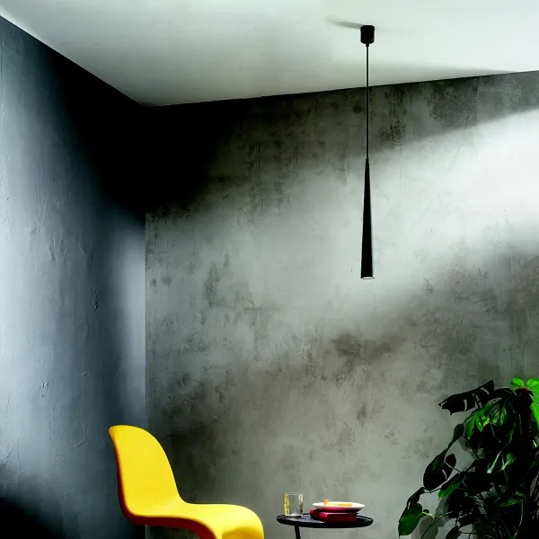 Lampada a sospensione NOA D6 cm alluminio verniciato a polvere Nero - Grande