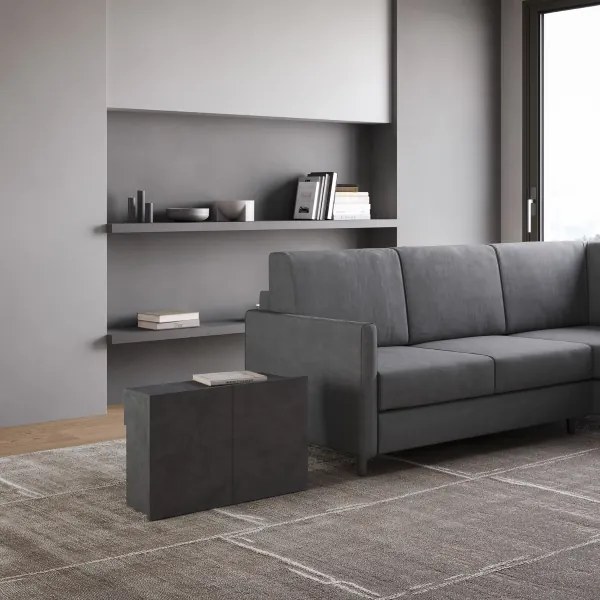Seduta con ruote allungabile a 300 cm per consolle ELIA Antracite