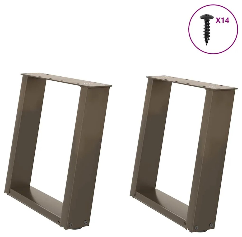 Gambe Tavolino Caffè A U 2 Pz 50x(42-43) Cm Acciaio /