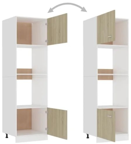 Armadio per Microonde Rovere Sonoma 60x57x207 cm in Truciolato