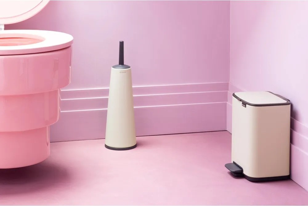 Cestino per la spazzatura beige in acciaio con pedale 4 l Bo – Brabantia