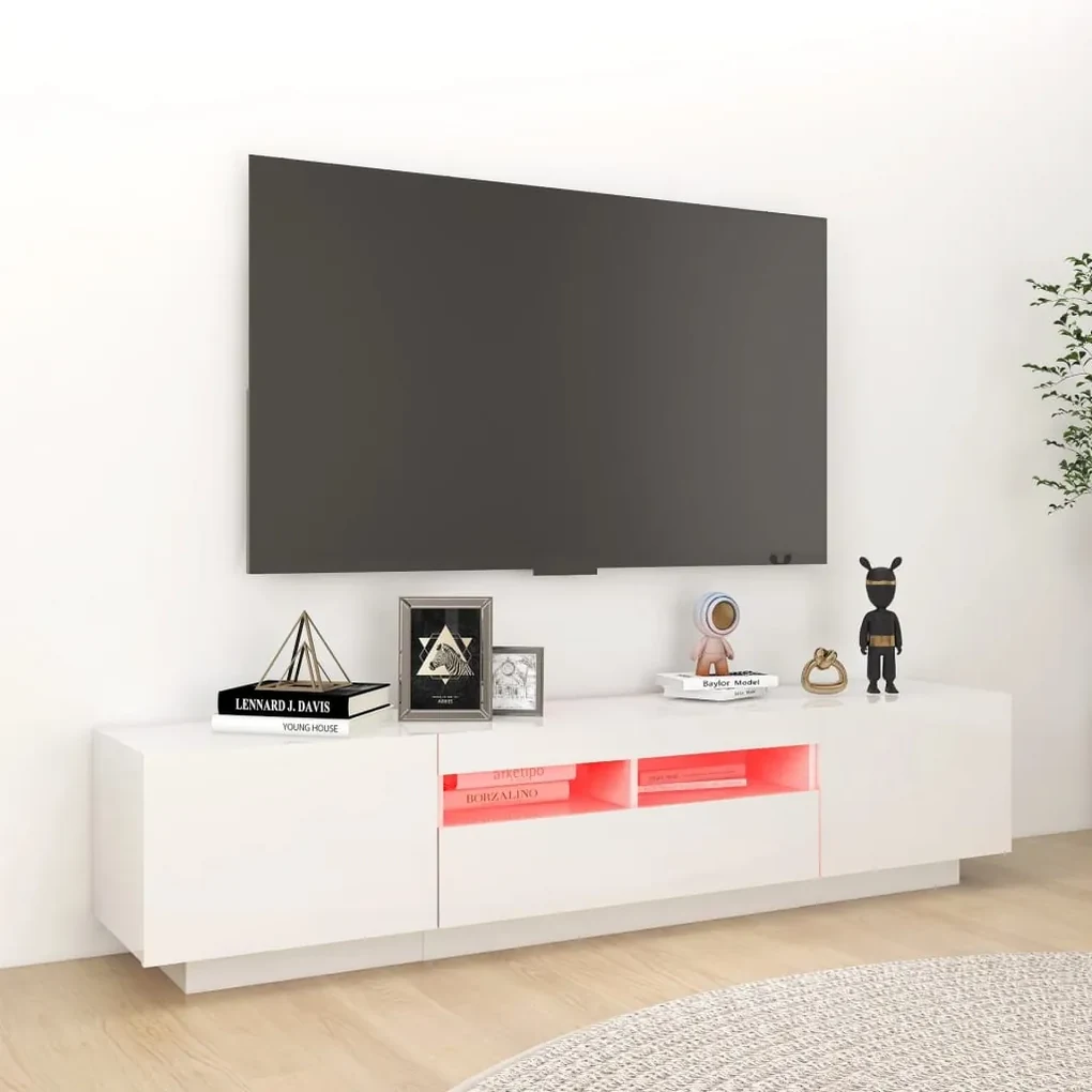 Mobile Soggiorno TV Sospeso 2 Ante 180 Cm Rovere E Bianco Kaway