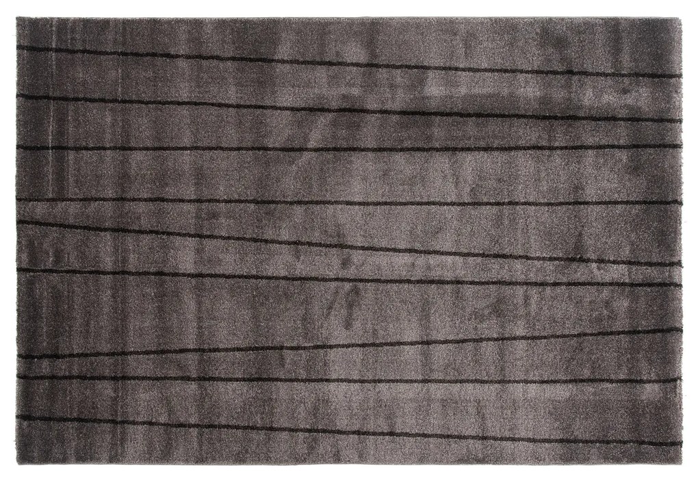 Tappeto grigio e nero linee 230x160 cm Deep