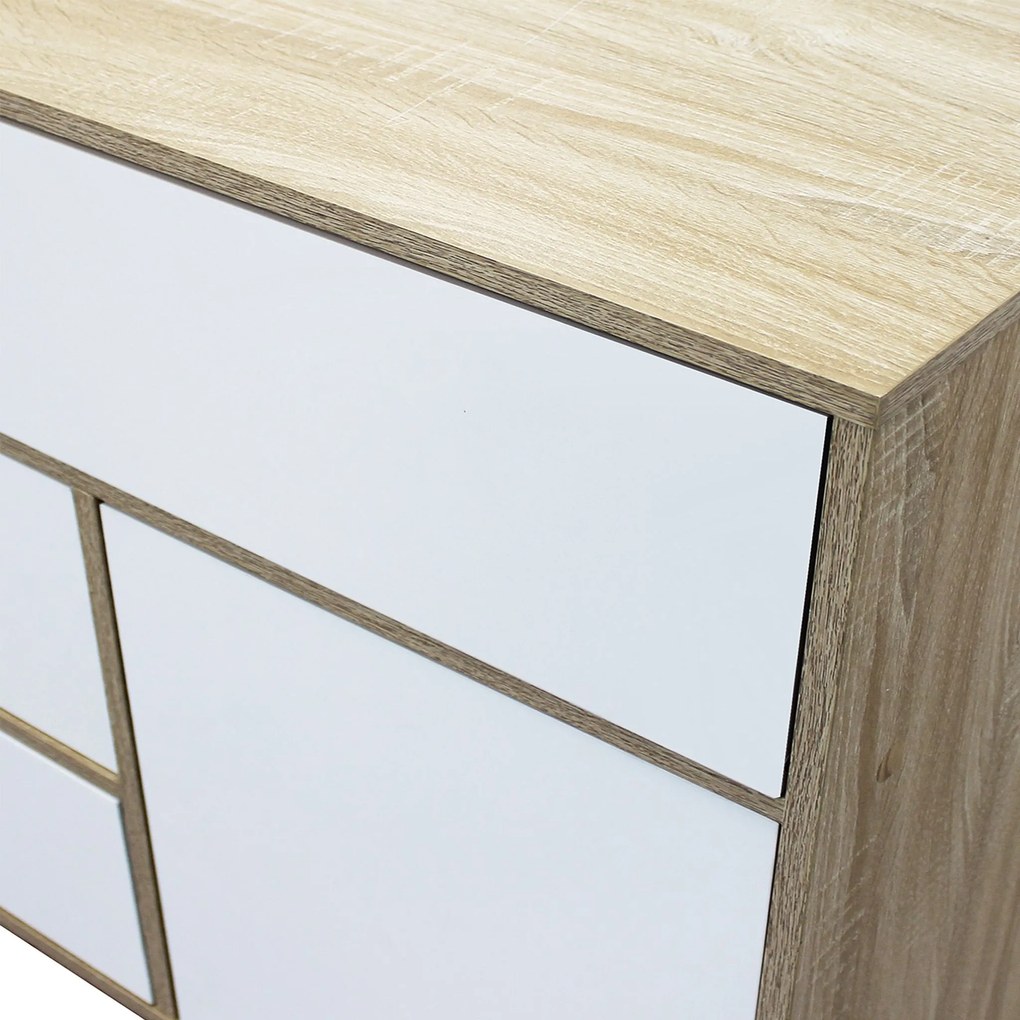 TETLIS - madia moderna con tre cassetti e un'anta