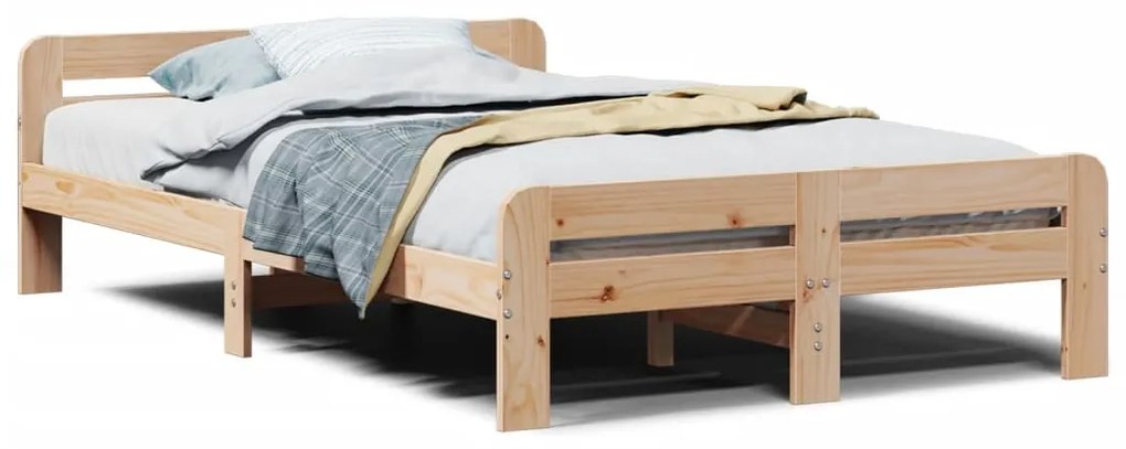 Letto senza materasso 135x190 cm in legno massello di pino