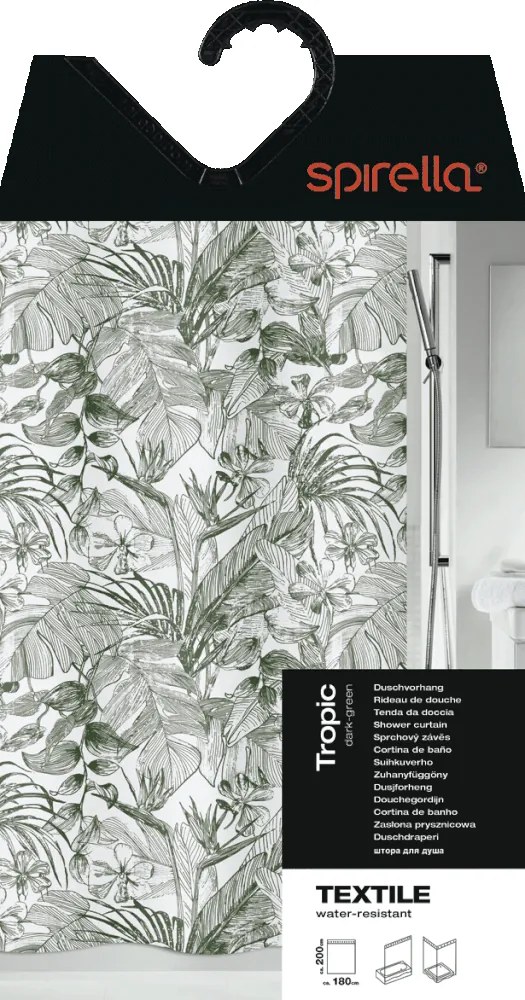 Tenda per doccia 180x200 cm Tropic – Spirella