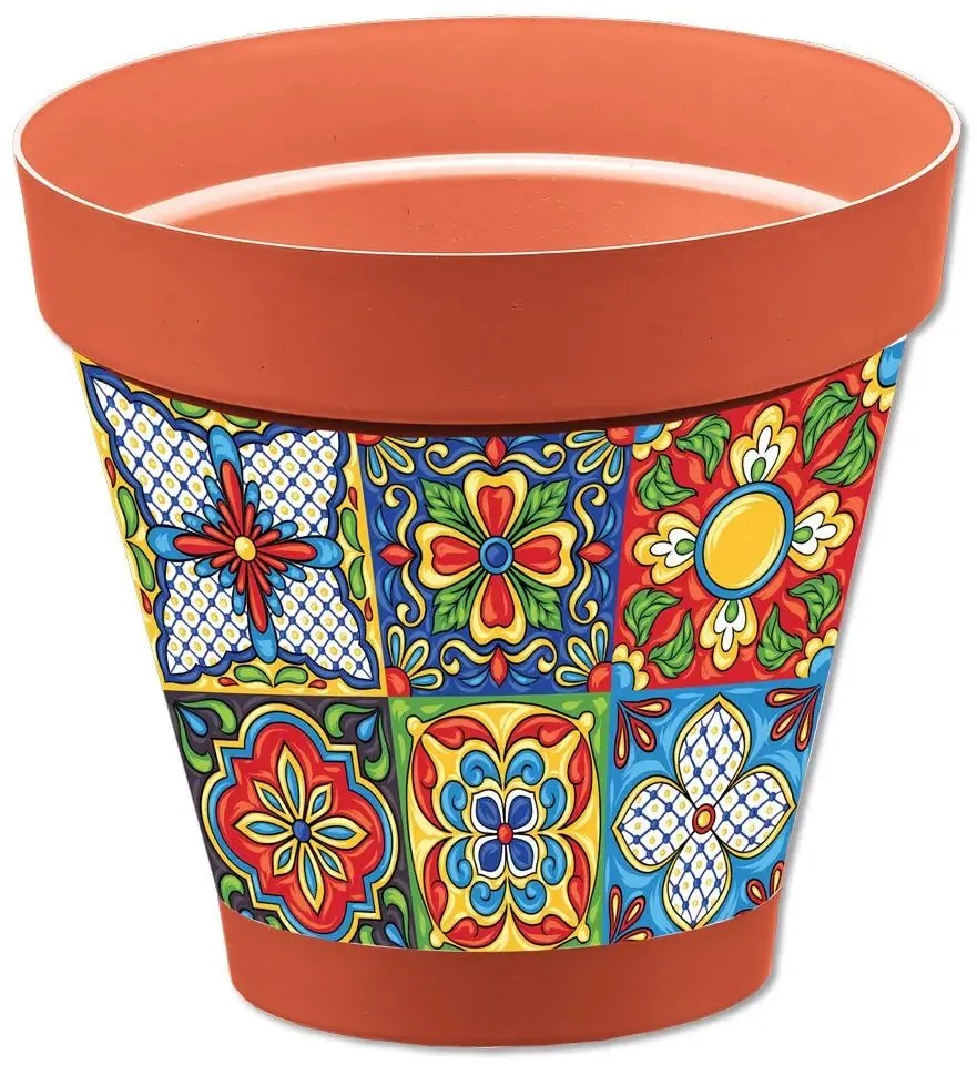 Vaso Sicilia terracotta D.14 diversi decori, Corfù