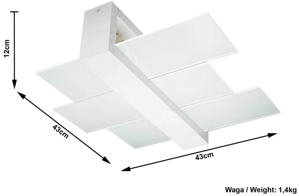 Plafoniera da Soffitto in Legno e Vetro 2xE27 FENIKS 2 da Interno