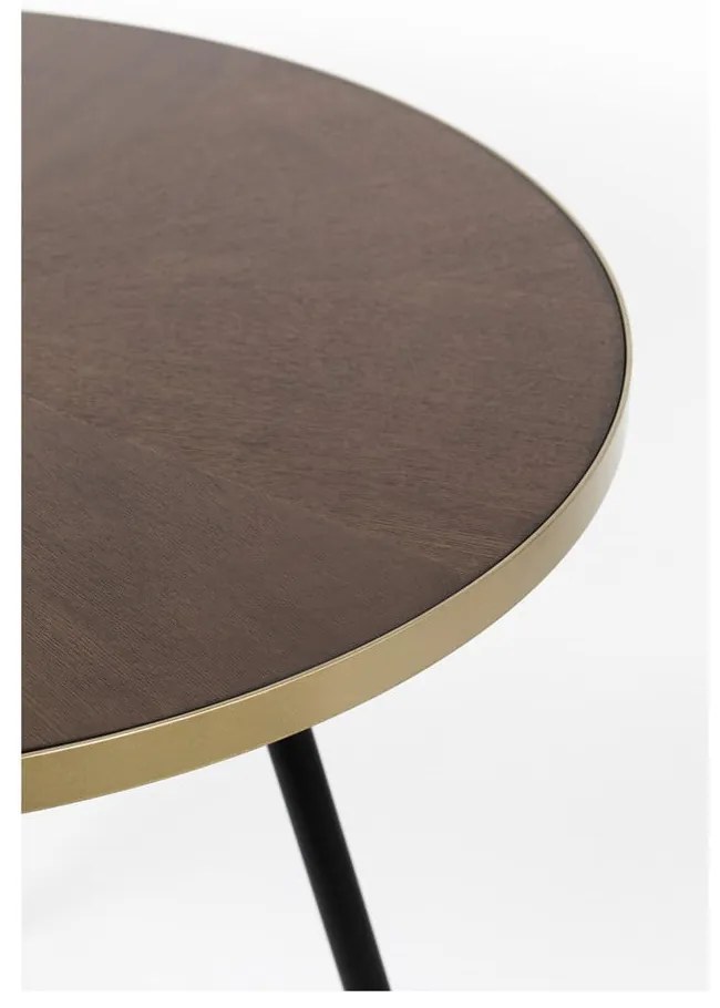 Tavolo da pranzo rotondo con piano in noce ø 91 cm Denise - White Label