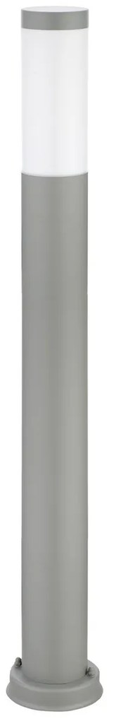 Paletto da Giardino 100cm acciaio INOX GRIGIO IK06 IP54 base E27 Colore Grigio