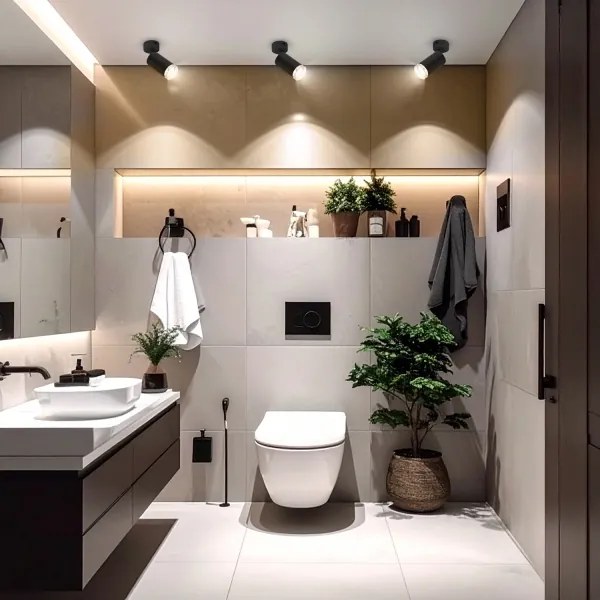 Brilagi - Luce Spot da bagno SELE 1xGU10/30W/230V IP44 nero