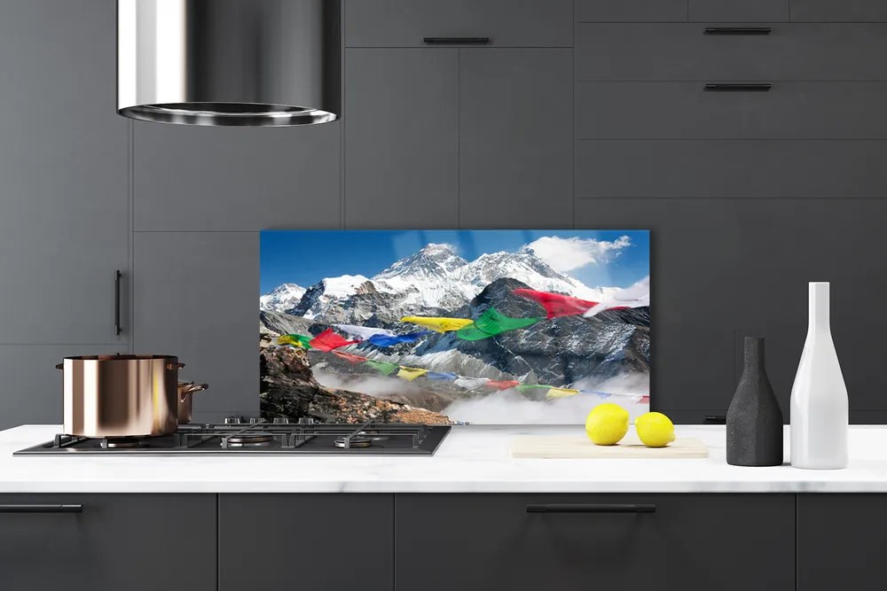 Rivestimento parete cucina Paesaggio di montagne 100x50 cm