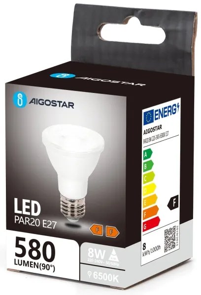 Lampadina LED PAR20 E27/8W/230V 6500K - Aigostar