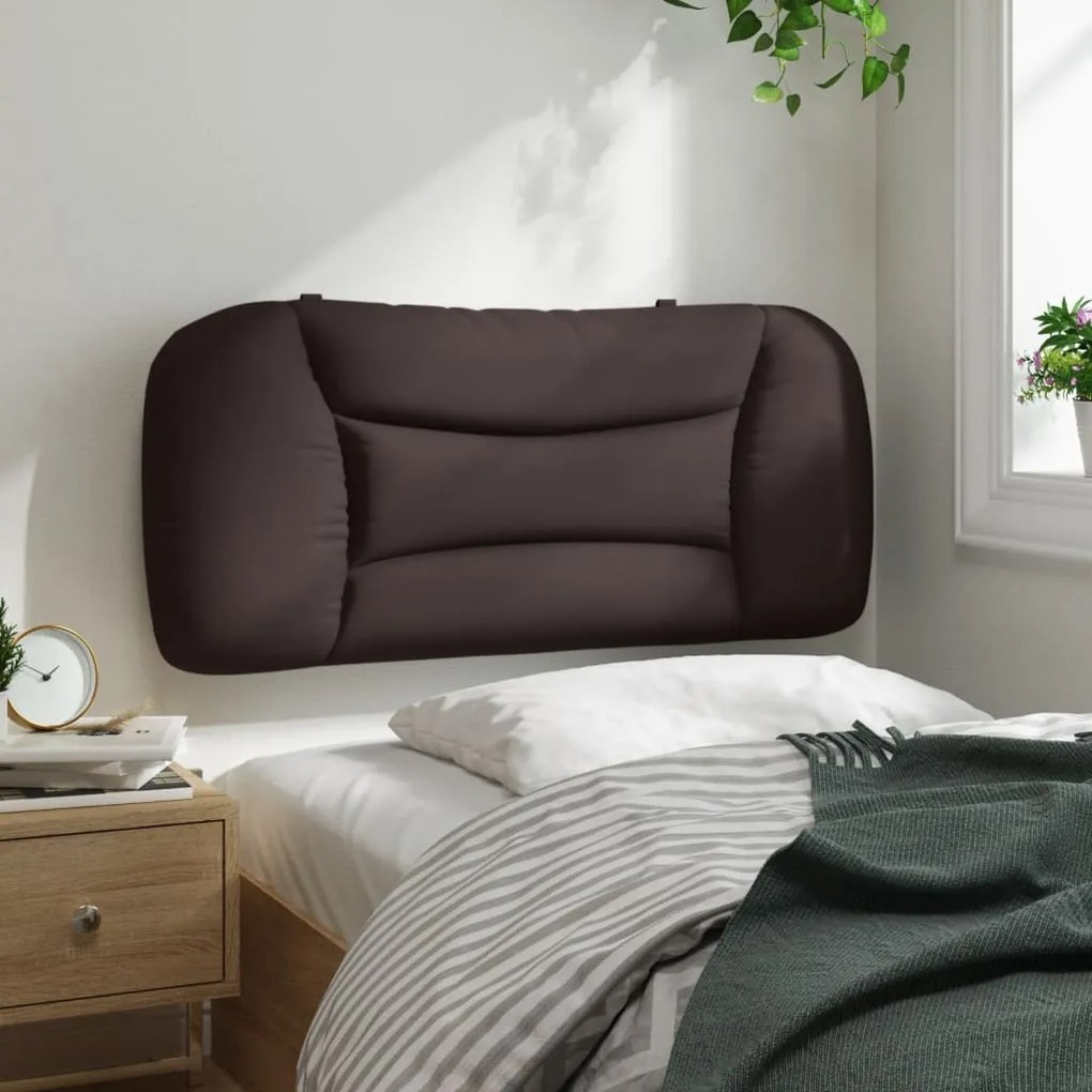 Cuscino testiera marrone scuro 80 cm in tessuto