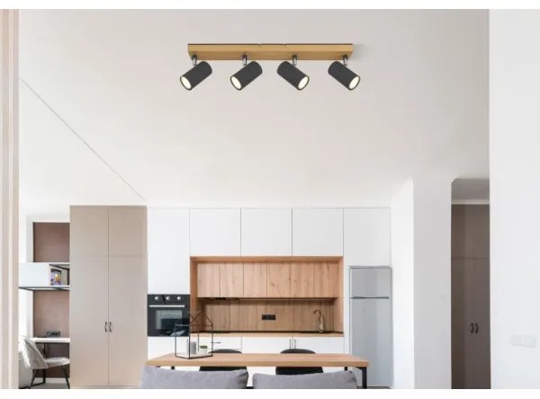 Globo 57911-4G - Faretto ROBBY 4xGU10/35W/230V grigio/marrone