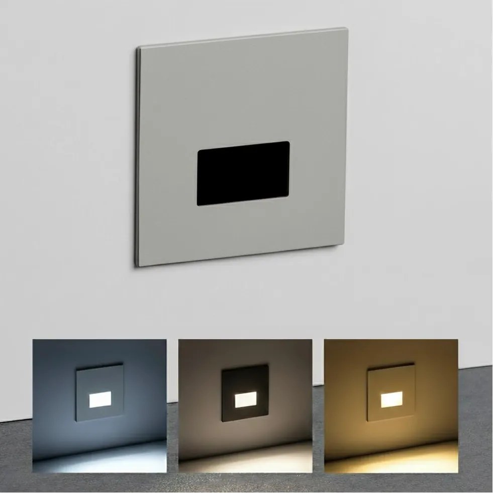 Brilagi - Lampada per scale LED JACK LED/3W/230V 3000/4000/6500K IP65 grigio