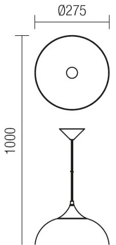 Redo 06-032 - Lampadario a sospensione con filo COLINE 1xE27/42W/230V