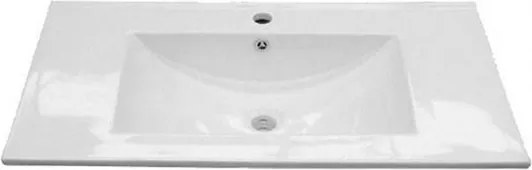 Mobile Bagno 80 Cm 2 Cassetti Con Piedini Lavabo Specchio E Colonna Athena Rovere Alaska