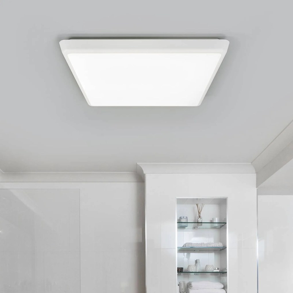 Plafoniera LED Arcchio Augustin, 40 x 40 cm, bianco, IP54