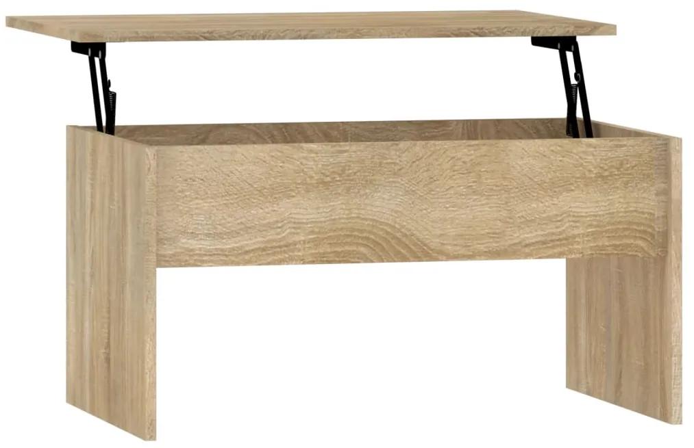 Tavolino salotto rovere sonoma 80x50,5x41,5cm legno multistrato