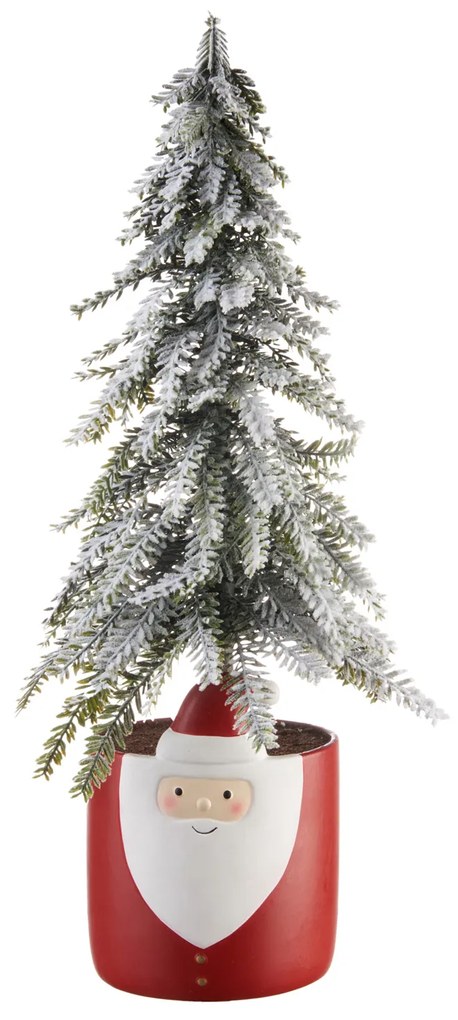 L'ocanera albero con vaso babbo natale "Feste in testa"  cm 50 h