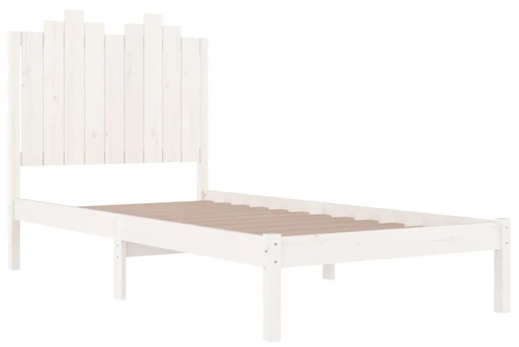 Giroletto in legno massello bianco 75x190 cm small single