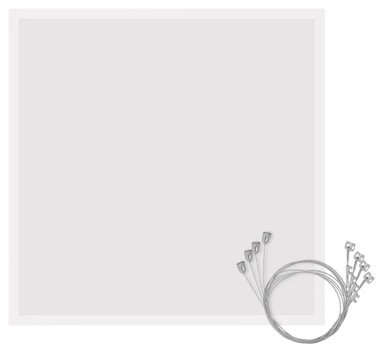 Pannello LED a Sospensione 60x60 44W, PHILIPS CertaDrive, 120lm/W, CRI92, No Flickering, UGR19 Colore Bianco Naturale 4.000K