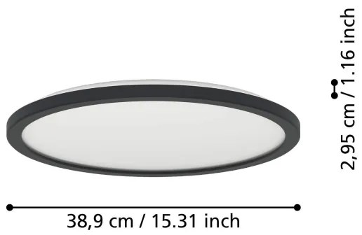 Eglo 901454 - Lampada LED dimmerabile da esterno ROVITO-R 18,5W/230V diametro 38,9cm IP44 black+RC