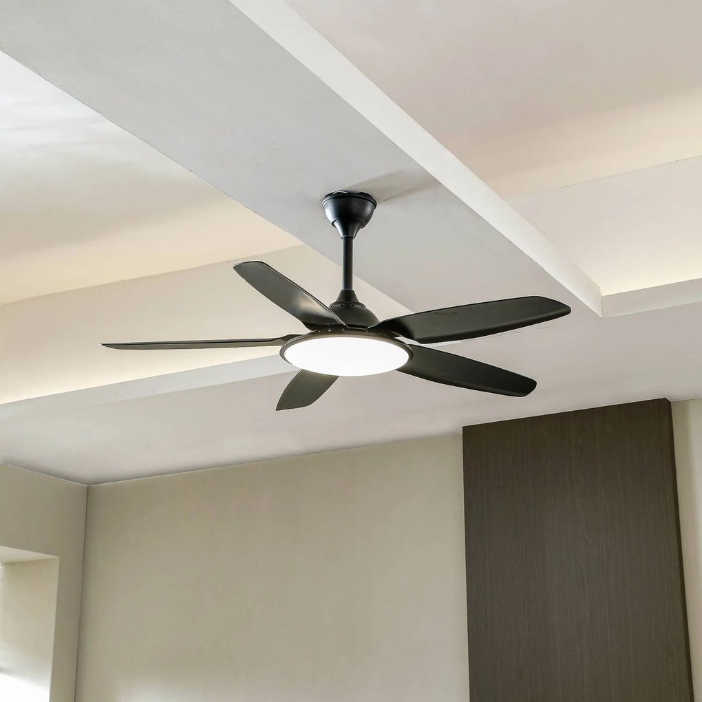 Ventilatore da soffitto Starluna LED Divian nero DC silenzioso CCT