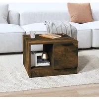 Tavolino da Salotto Rovere Fumo 50x50x36cm in Legno Multistrato 817075