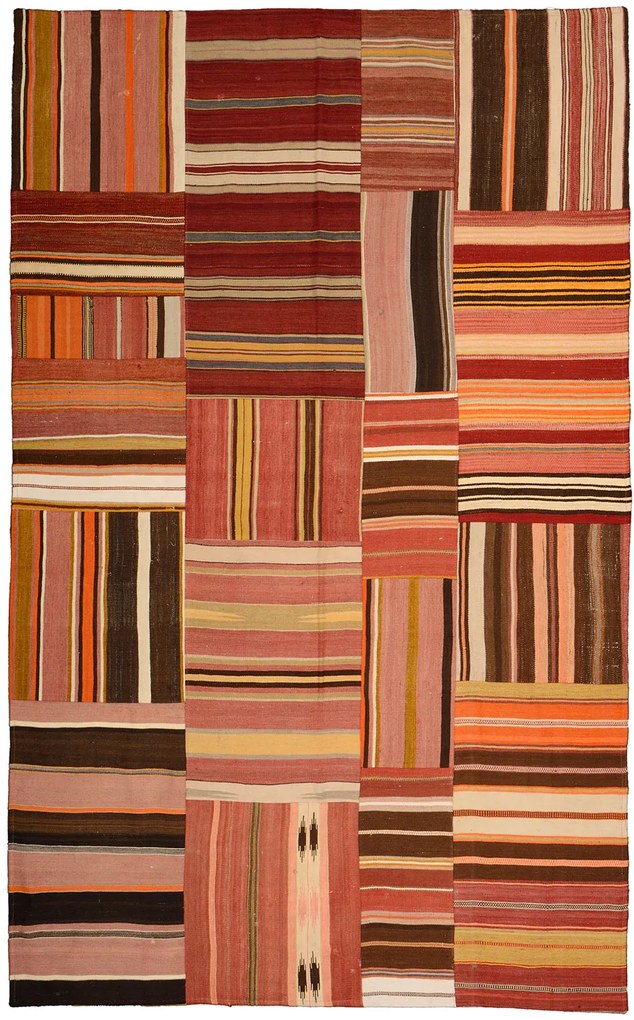 Patchwork Tappeto orientale 260 x 160 Beige (Afghanistan) Annodato A Mano