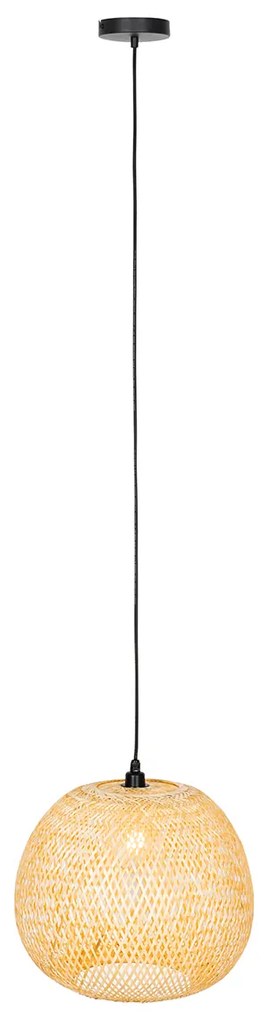 Lampada a sospensione da esterno in bambù orientale IP44 - Rafael