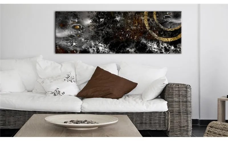 Quadro Dark Moon  Colore Grigio, Dimensioni e Misure 150x50