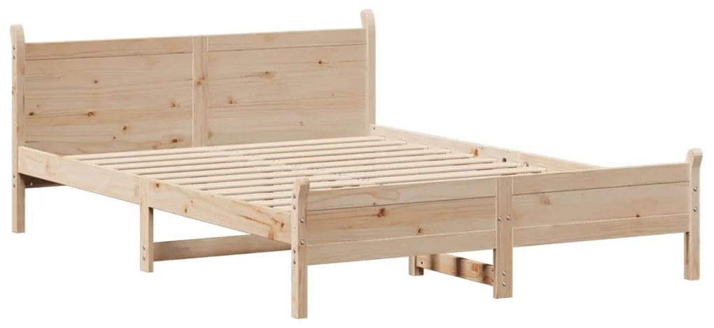 Letto senza materasso 120x200 cm in legno massello di pino