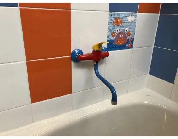 RAV Slezák SAJ001.5/21 - Miscelatore per lavabo JUNIOR rosso/blu/giallo