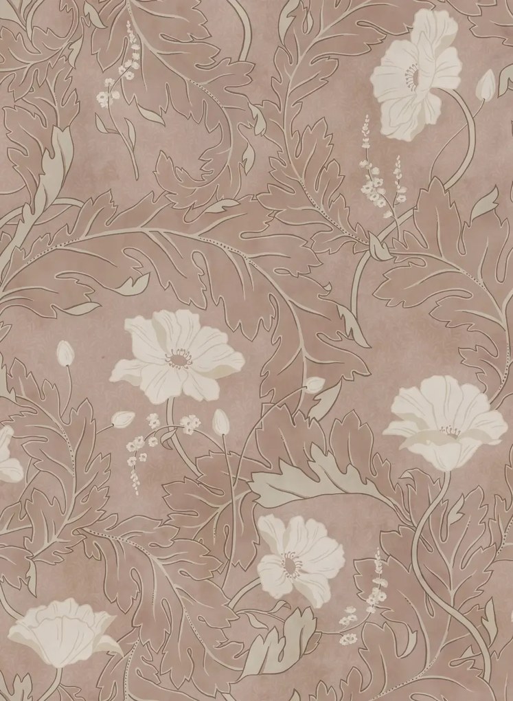 Sandberg Carta da parati panoramica Poppy - Blush