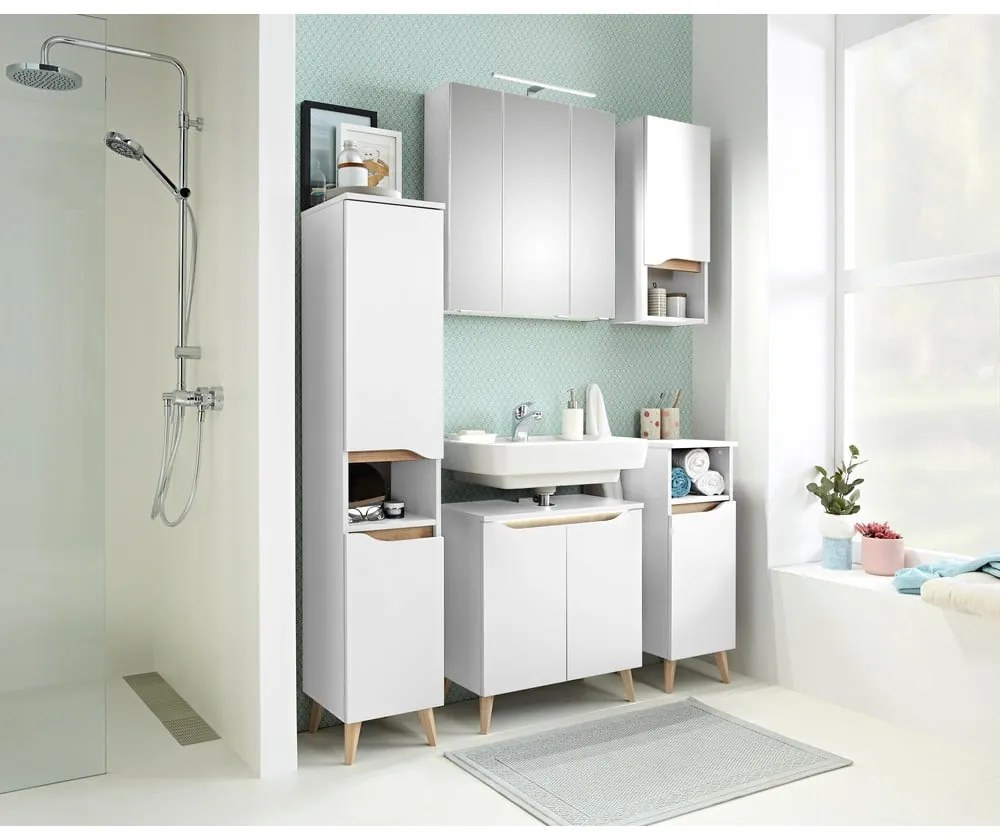 Mobile bagno alto sospeso bianco 30x141 cm Set 857 - Pelipal