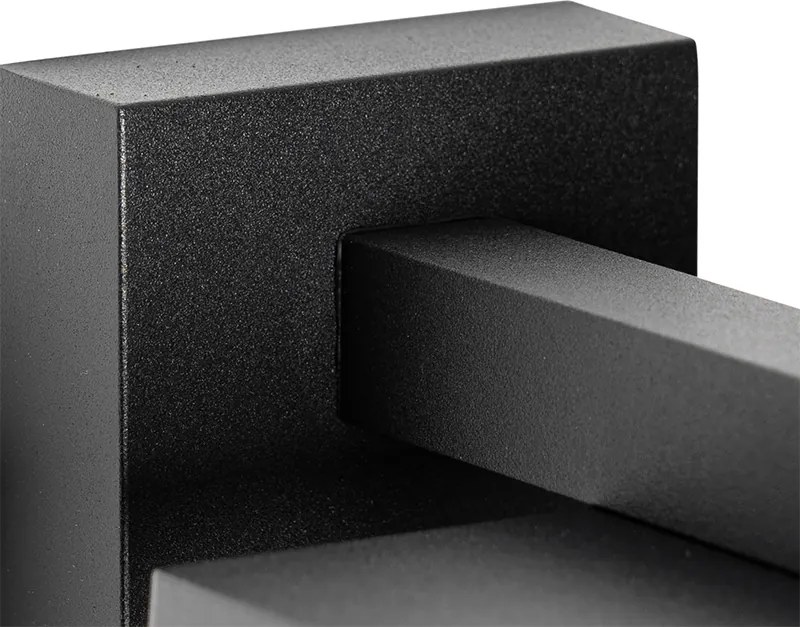 Lanterna da parete per esterni nera IP44 con sensore crepuscolare - Charlois