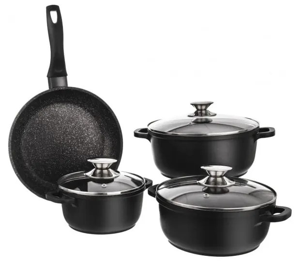 Set di pentole da 4 pezzi con 3 coperchi in vetro Grande - Orion