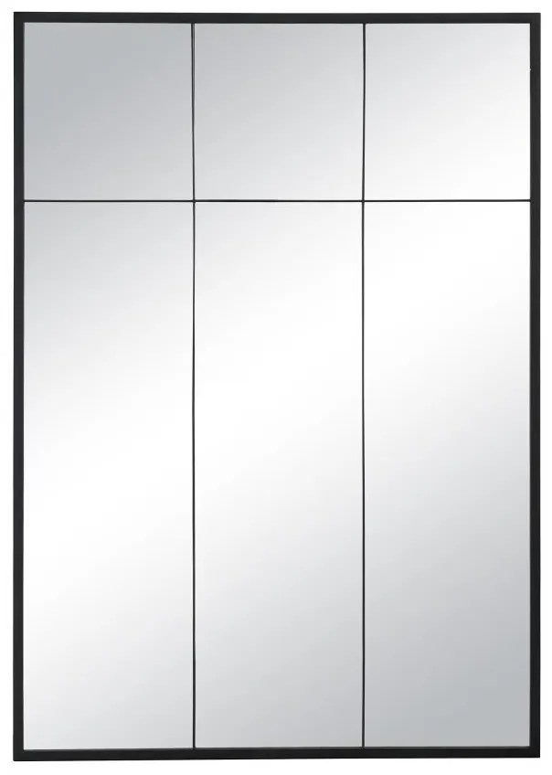 Specchio finestra L.105 x H.150 cm in Ferro Nero Industriale - BELLAGIO