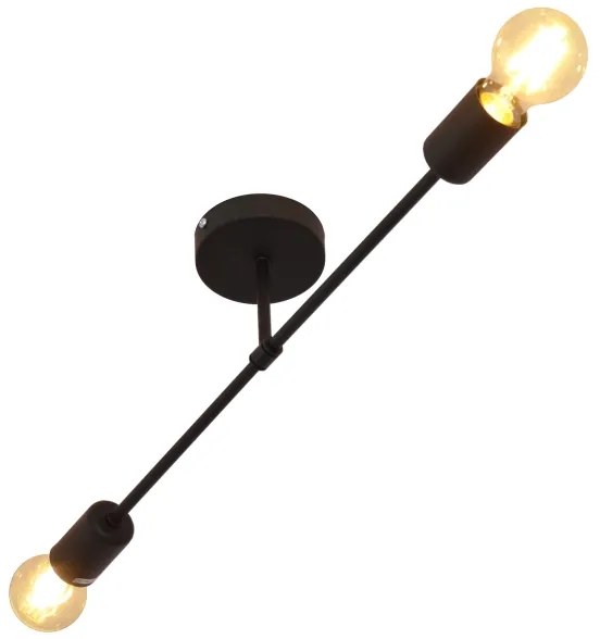 Lampadario a plafone CAMBRIDGE 2xE27/15W/230V nero