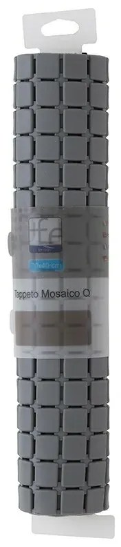 Tappeto Antiscivolo In PVC Per Doccia Mosaico Grigio 54x54 Cm