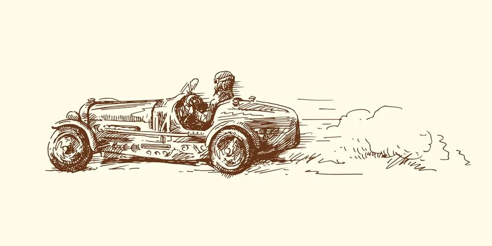 Quadro su tela – Auto da corsa retrò