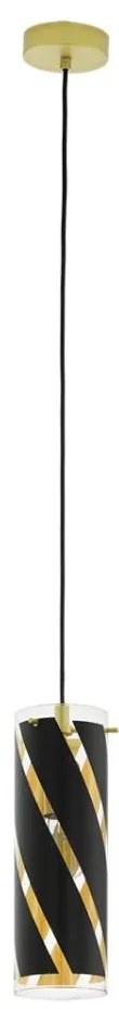 Eglo 97766 - Lampadario a sospensione con filo PINTO NERO 1 1xE27/60W/230V