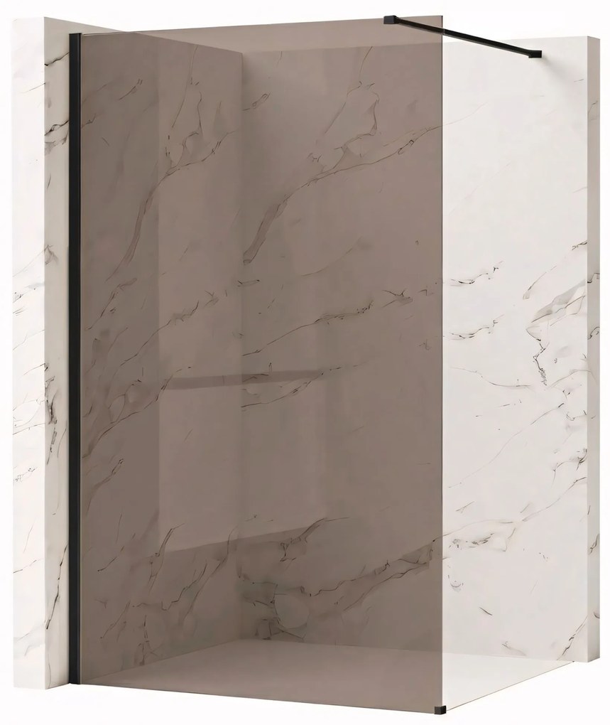 Parete doccia Rea Flexi Brown / Black 100