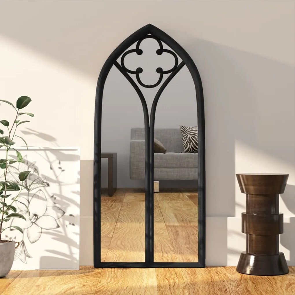 Specchio Nero 100x45 Cm Ferro Per Uso Interno /