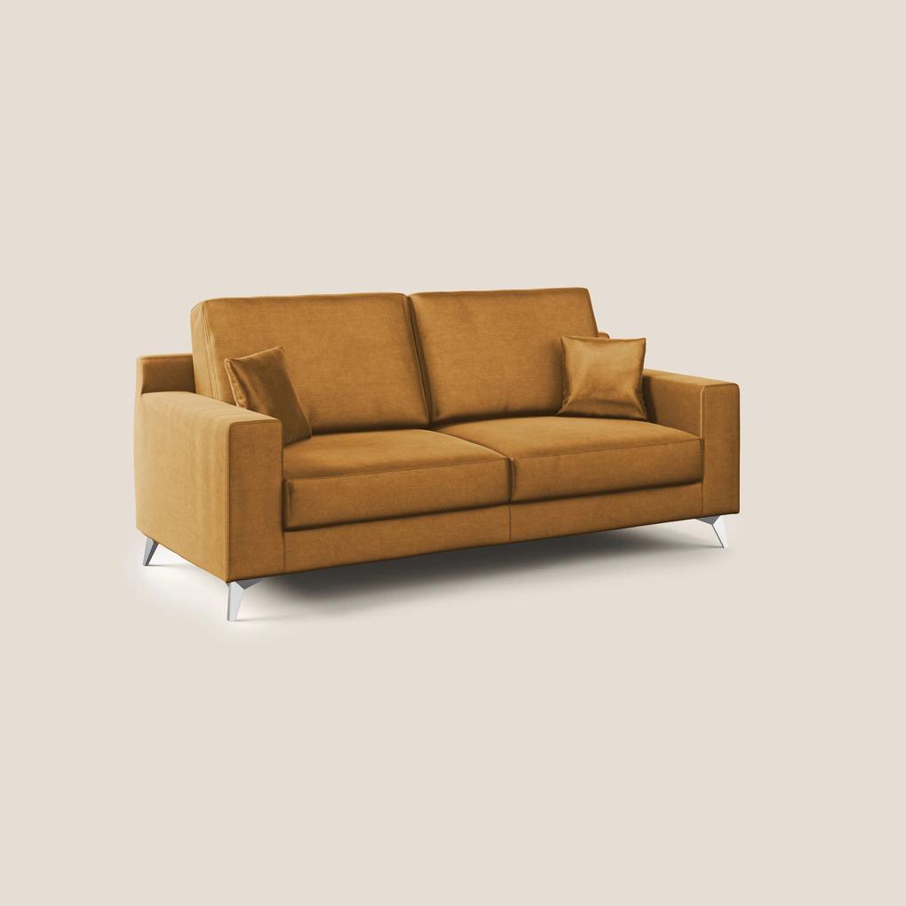 Michael divano moderno in morbido velluto impermeabile T01 oro 166 cm