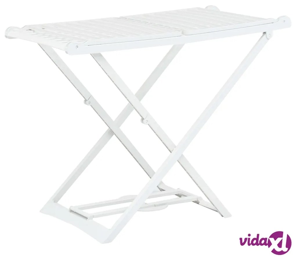vidaXL Stendibiancheria Bianco in Plastica