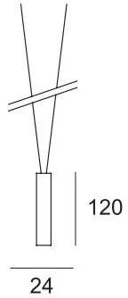 Sospensione tubo D.24x120 SABBIATO - 1xcm.600