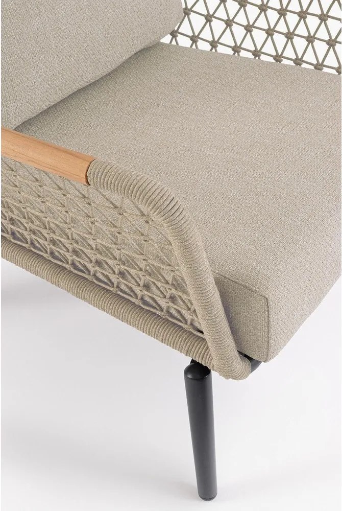 Poltrona da esterno marrone chiaro in metallo Eulero – Bizzotto